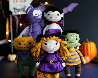 Amigurumi toys. Crochet toys. Halloween toys. Crochet patterns. Amigurumi crochet PDF patterns.