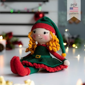 Christmas Elf Amigurumi Crochet Pattern - Instant PDF Download
