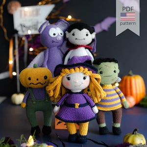 Adorable Halloween Amigurumi Crochet Toy Patterns. PDF Download