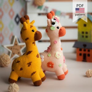 Amigurumi Crochet Giraffe Pattern: Spotted and Floral (PDF)
