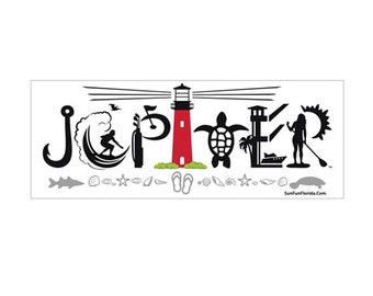 JÚPITER - PEGATINA // Diseños de logotipos de iconos