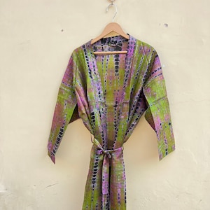 Handmade Tie dye Kimono robe, Tie dye short kimono, unisex kimono robe, simple kimono, Unisex Kimono jacket, gift for her