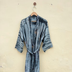 100% Pure Silk Tie Dye Kimono, Robes, Bathrobe, Light Weight Kimono, Beautiful Kimono, Stylish Kimono, Women's Wear, Women's Dress, Gifts