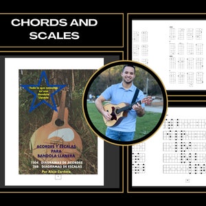 Chords and Scales for Bandola Llanera, joropo, Colombia, Venezuela, dictionary of chords, dictionary of scales.