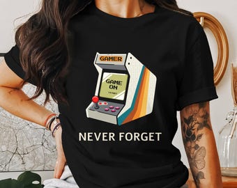 Retro Arcade Gamer T-Shirt, Vintage Video Game Graphic