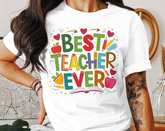最高の先生グラフィックTシャツ、感謝の贈り物