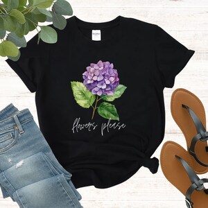 Hydrangea T-Shirt: Floral Gardening Tee - Spring Blossom Cotton Shirt