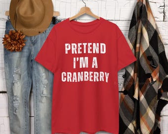 Camiseta "Imagina que soy un arándano": Divertida camiseta navideña de Acción de Gracias