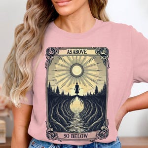 Sun Moon Graphic Tee: As Above So Below Spiritual Clothing