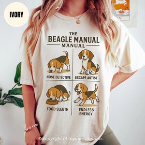 Funny Beagle Manual T-Shirt: Dog Lover Gift, Nose Detective Tee