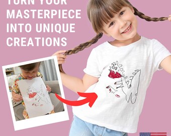 Chemise à dessin personnalisée pour enfants : cadeau d'art personnalisé pour les parents