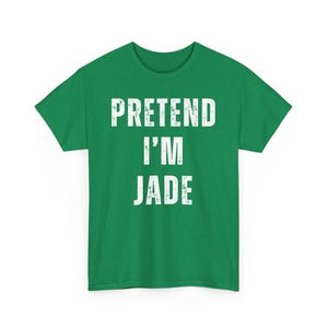 Doen alsof ik Jade ben shirt, shirt lui Halloween-kostuum, grappige vrouwen T-shirt, grappige dames shirts, grappige T-shirts voor vrouwen Halloween-shirt