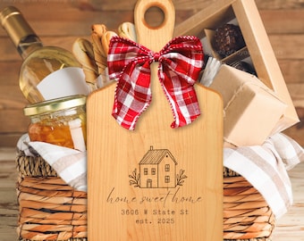 Tagliere in legno personalizzato con incisione, regalo "Casa dolce casa"