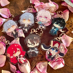 Honkai: Star Rail Holographic Glitter Acrylic Charms