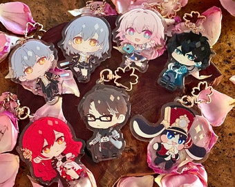 Honkai: Star Rail Holographic Glitter Acrylic Charms