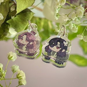 Heaven Official&#39;s Blessing Holographic Shimmer Acrylic Phone Charms with Cute  Charms!
