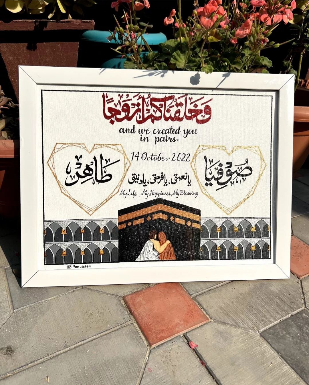 Handmade Islamic Wall Art, Calligraphy, Frame for Home Decoration Etsy