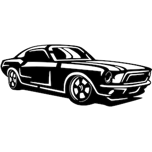 ford mustang DXF for CNC machines plus dwg svg jpg files