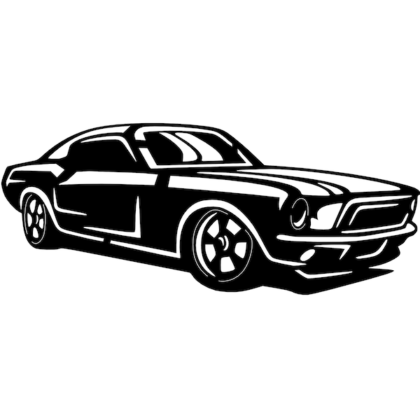 ford mustang DXF for CNC machines plus dwg svg jpg files