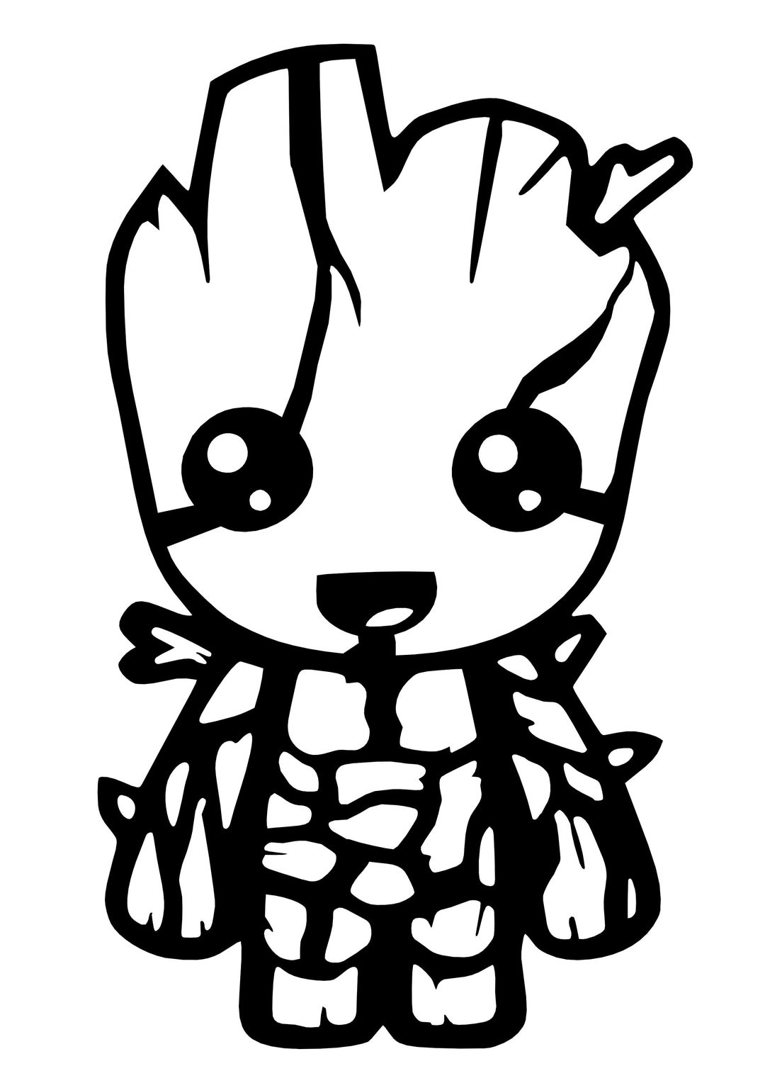 Baby Groot Inspired CNC Cutting File DXF Dwg Svg Jpg Digital Files - Etsy