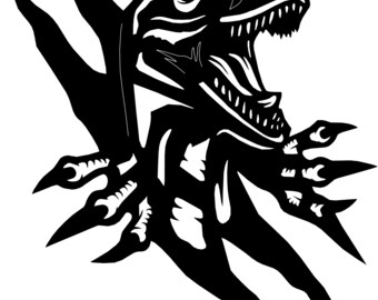 Raptor Dinosaurier dxf dwg svg jpg digitale Dateien MADE FOR CNC