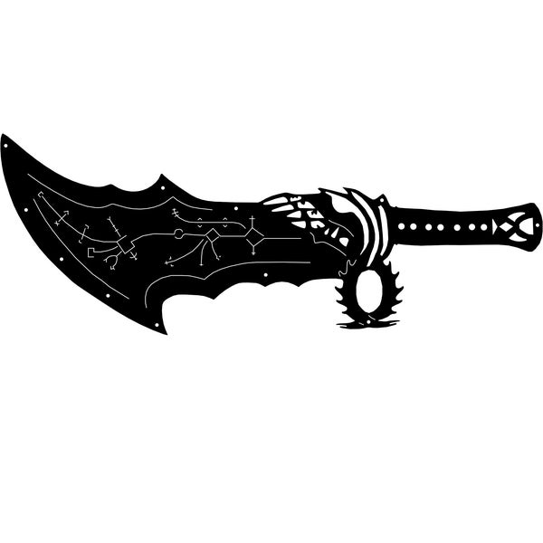 chaos blades inspired x1 or 2 dxf dwg svg digital files