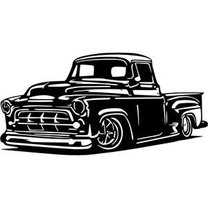 1950s USA pick up digital DXF SVG Dwg Jpg cutting or printing files ++