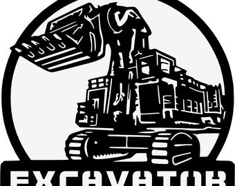 Koparka masywna DXF SVG DWG jpg Pliki do cięcia pliki cyfrowe