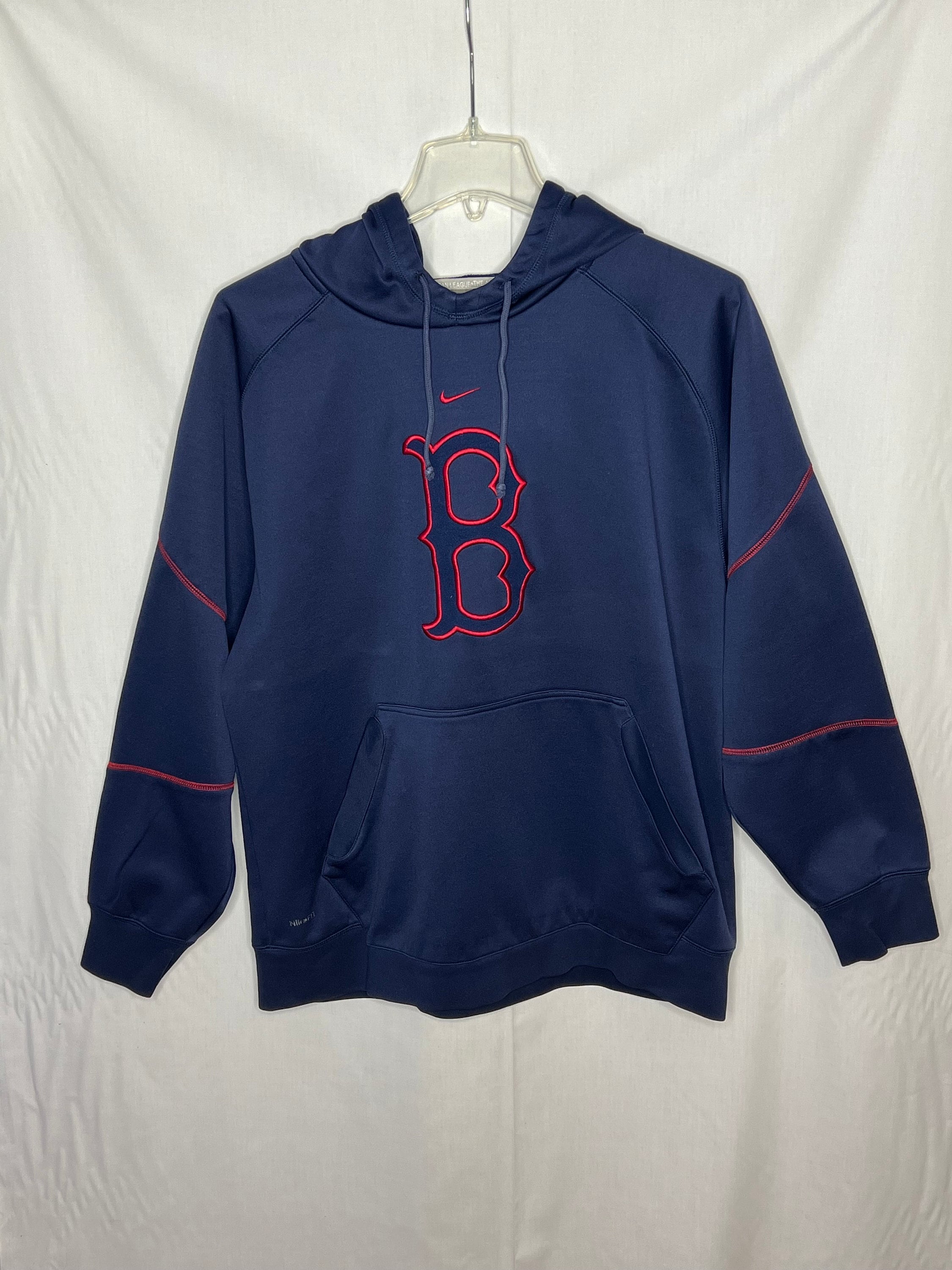 Men’s Nike Boston Red Sox Sweatshirt Hoodie Center Swoosh Adult Medium  Vintage