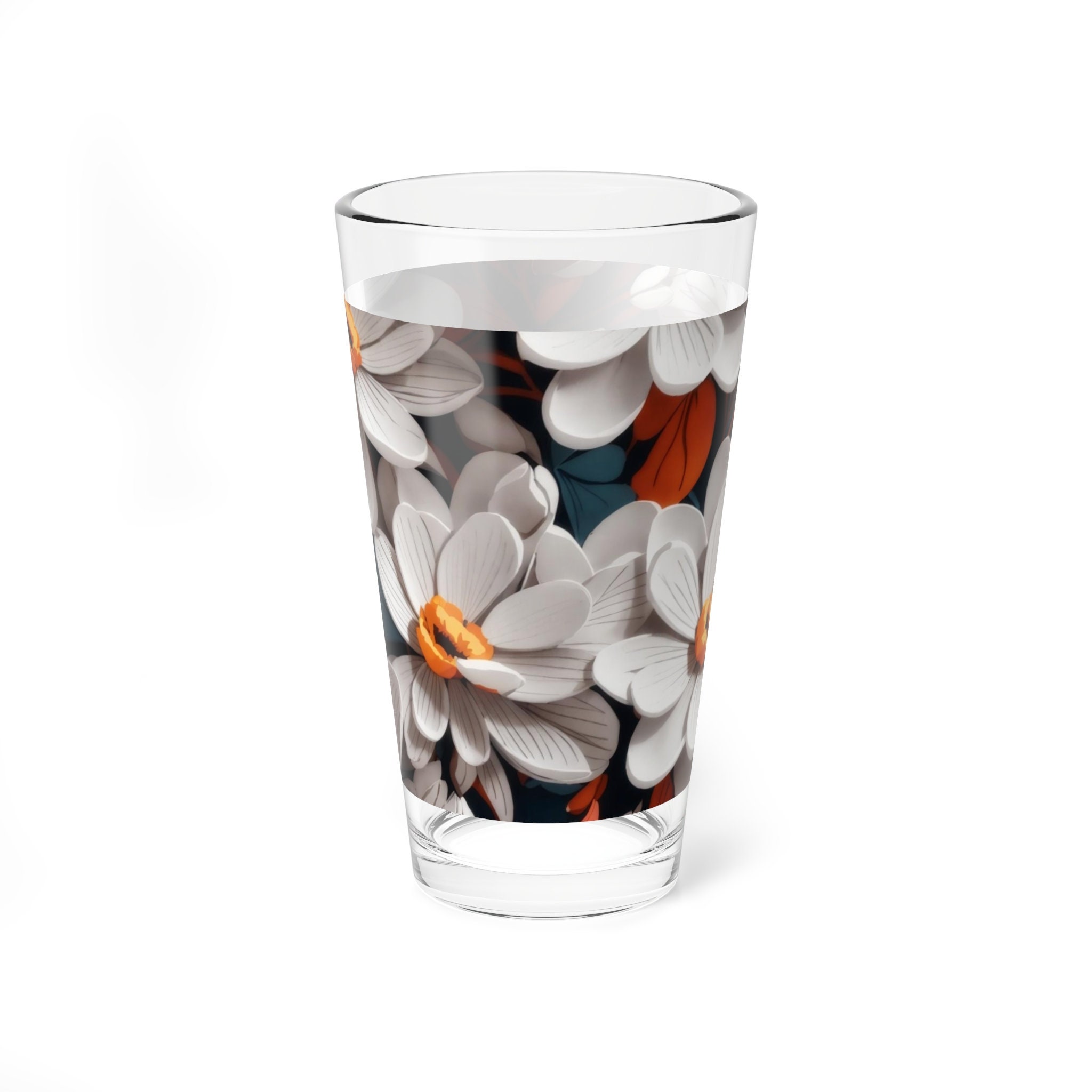 Level 3 Drinking Glass, 16oz | It's Made of Glass, so Be Careful and Don't  Break It. | 3D Flower Designer Glass, Tumbler Glass, Glassware - Etsy