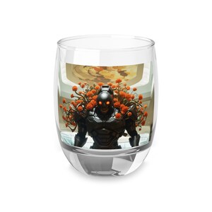 Unreal Reflection Whiskey Glass / Enjoy each morning sniff with the Death Dealer Premium Glass Horror Theme Halloween Comic Book image 3