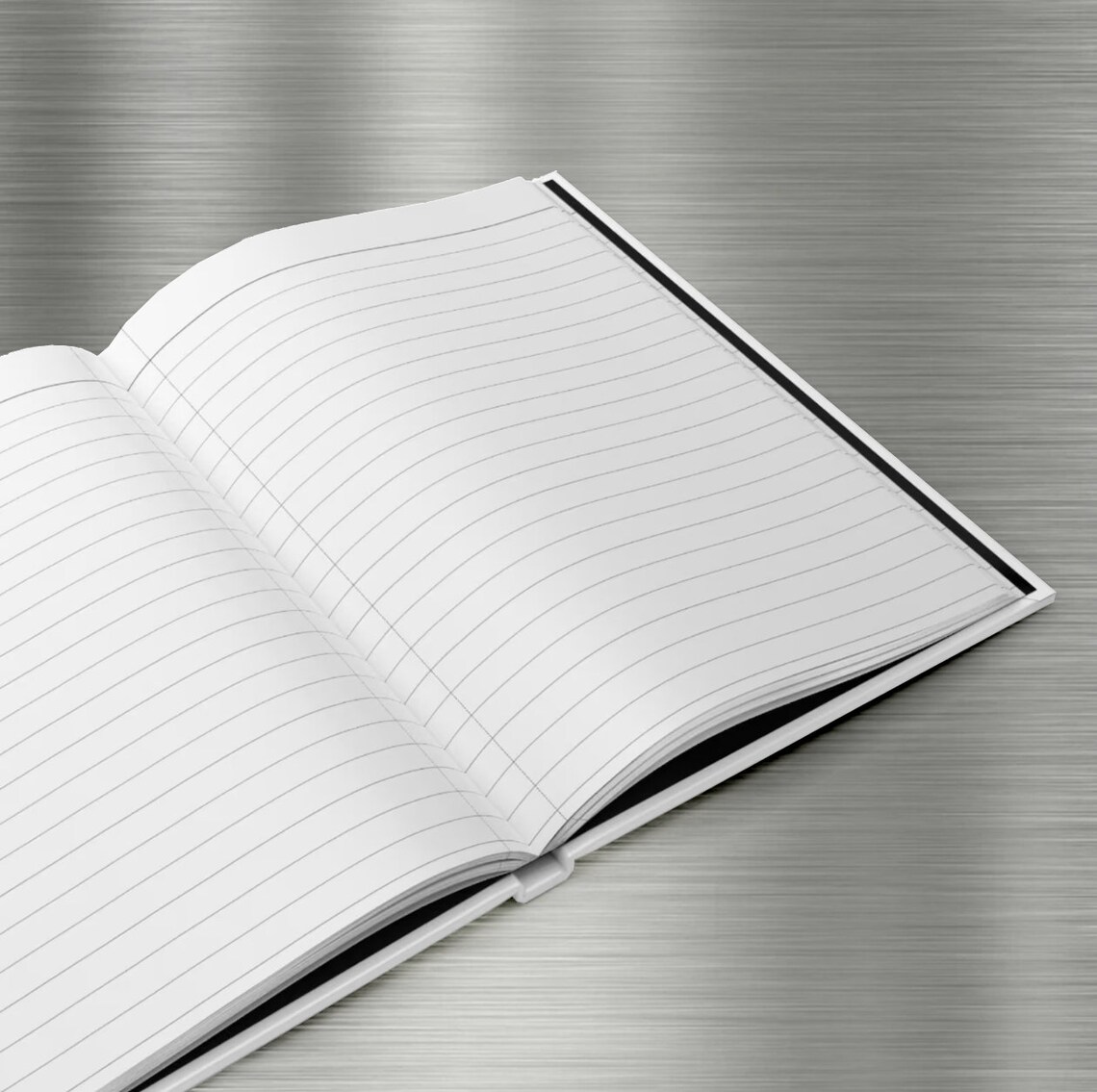 White Lined Notebook | Hardcover | 5.75