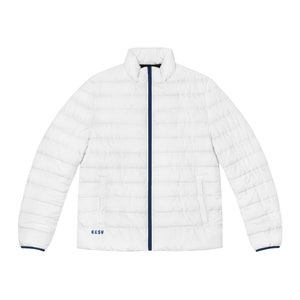 Men&#39;s Puffer Jacket in 5 Sizes / The Original Easy Puffer White / Luxury Jacket, Designer Coat, Classic & Timeless..