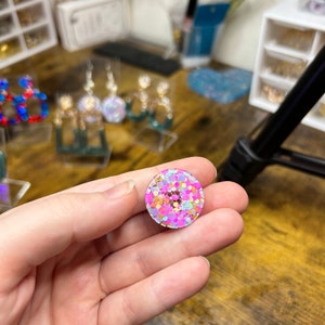 Buttons - Handmade Summer Color Pop Resin Buttons for Sewing (1 button ) 1 inch/25mm
