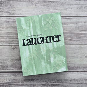 mixed media card - handmade - laughter