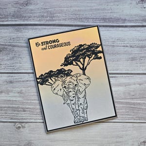 carte avec éléphant