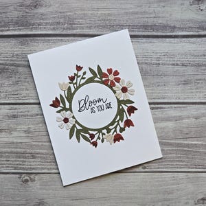 carte florale d'encouragement
