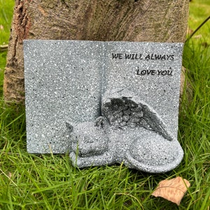 2023 Ny Cat Angel Pet Memorial Grave Marker Hyldeststatue, Pet Grave