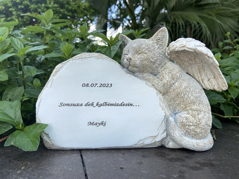 Personalized Cat Angel Pet Memorial Grave Marker Tribute Etsy