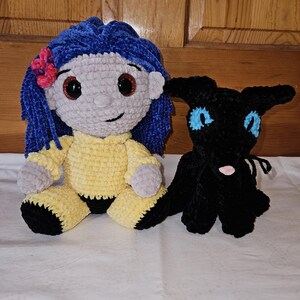Crochet Coraline and Cat image 1