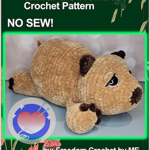 Wilbur Baby Wombat Plushie Virkmönster - INGEN SYNING, Nybörjarvänlig