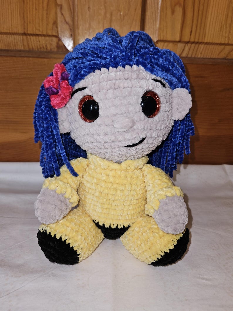Crochet Coraline and Cat image 2