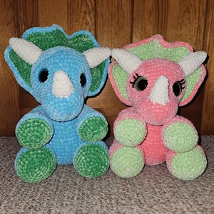 Crochet Triceratops Plushie