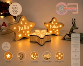 Plik SVG/DXF Lampka LED ze sklejki 3mm – Personalizowany projekt do wycinania laserem