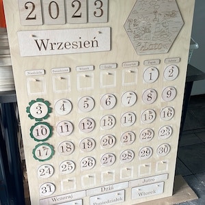 Calendar plywood 4mm dxf