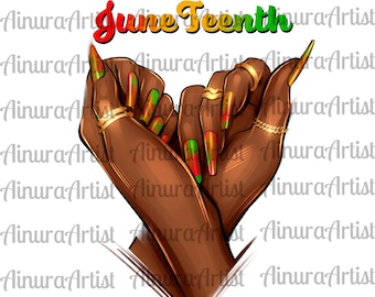 Black woman Juneteenth nails png sublimation design download, afro woman hands png, sublimate designs download, Juneteenth vibes