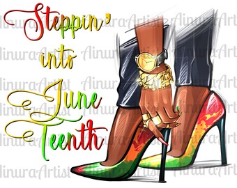 Steppin&#39; into Juneteenth black woman png sublimation design download, sublimate designs download,black woman hands png, Juneteenth png arts