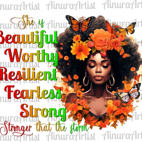 She is strong black woman Png Sublimation Design, black woman png, black queen png, afro png, afro woman png, sublimate designs download