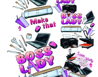 I can totally make that png  Bundle sublimation design download, small business png, boss babe png, business girl png, sublimate download