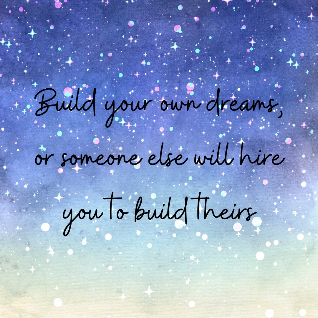Build Your Dreams Digital Printable - Etsy